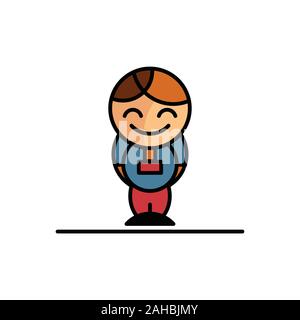 Kids toy vector design. Modern flat style vector illustration cartoon clip-art. Line art minimalist Simple Children Toy colorful Vector Image Stock Vector