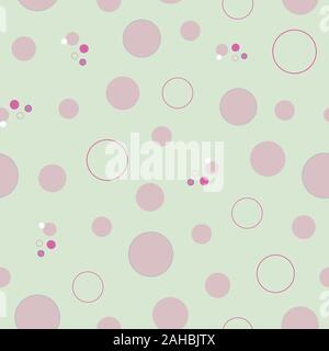 Lots of Dots on a green background, surface pattern design seamless repeat vector, surface pattern design Stock Vector
