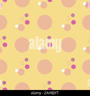 Scattered bubbles on a yellow background surface pattern design seamless repeat vector,, surface pattern design Stock Vector