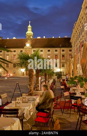 A Café by the Hofburg Imperial Palace. Vienna Austria Stock Photo