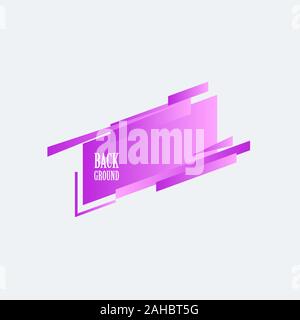 Rectangular geometric badges. Trendy frame, minimal design and abstract gradients frames template layout background vector set stock illustration Stock Vector