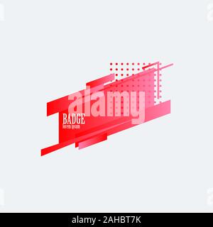 Rectangular geometric badges. Trendy frame, minimal design and abstract gradients frames template layout background vector set stock illustration Stock Vector