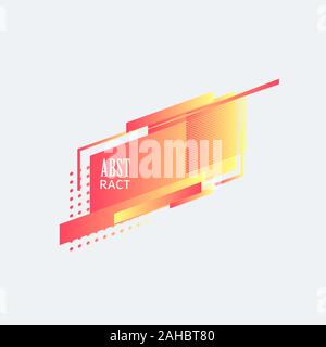 Rectangular geometric badges. Trendy frame, minimal design and abstract gradients frames template layout background vector set stock illustration Stock Vector