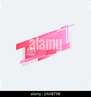 Rectangular geometric badges. Trendy frame, minimal design and abstract gradients frames template layout background vector set stock illustration Stock Vector