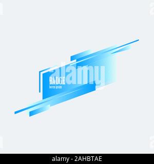 Rectangular geometric badges. Trendy frame, minimal design and abstract gradients frames template layout background vector set stock illustration Stock Vector