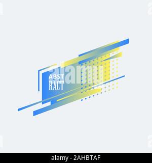 Rectangular geometric badges. Trendy frame, minimal design and abstract gradients frames template layout background vector set stock illustration Stock Vector