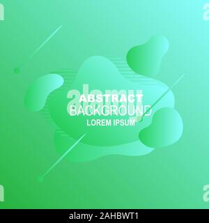 Amoeba flat label, tag, emblem, badge, design with gradient color for poster, banner, cover and background vector. Stock Vector