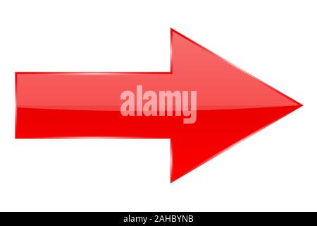 Red 3d arrow Stock Vector