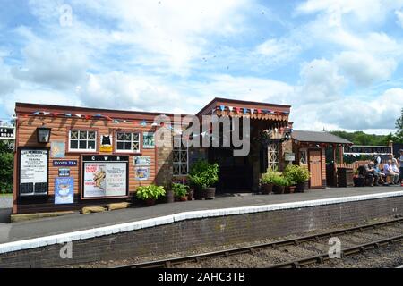 Hampton Loade Station, on the Severn Valley Railway, Shropshire, UK Stock Photo