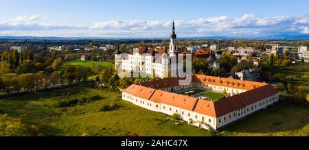 Aerial view on the Hradisko Monastery. Olomouc. Czech Republic Stock Photo