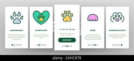 Paw Animal Onboarding Icons Set Vector Stock Vector Image & Art - Alamy
