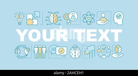 Core values word concepts banner. Corporate social responsibility. Your text here. Isolated lettering typography idea with linear icons. Creative thin Stock Vector