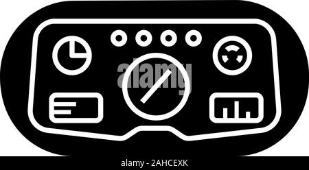 VR headset HUD glyph icon. Silhouette symbol. Head-up display. Thin line illustration. Game player visual interface. Virtual reality mask, glasses. Ne Stock Vector