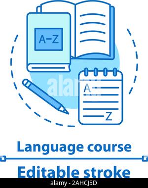 dictionary icon, grammar textbook pictogram Stock Vector Image & Art ...