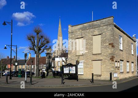 Street view of Higham Ferrers town, Northamptonshire, England, UK Stock Photo