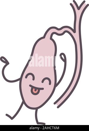 Sad human internal organs characters chalk icons set. Unhappy tongue ...