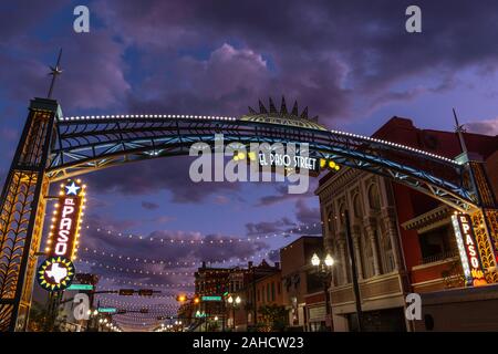 El Paso Street arch, El Paso, Texas Stock Photo