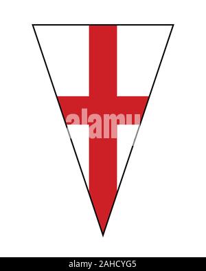 The England St George Flag as part of a bunting Stock Vector