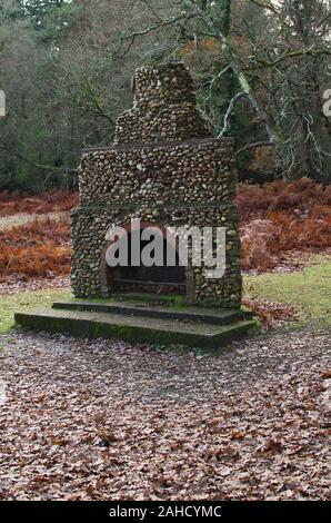 Portuguese fireplace in New Forest,Bolderwood,in Autumn Stock Photo