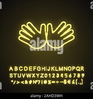 Open hands color icon. Jazz hands emoji. Hug gesture emoticon. Isolated ...