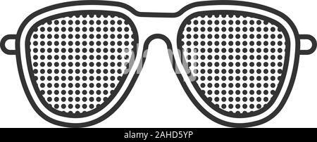 Pinhole glasses linear icon. Stenopeic glasses. Thin line illustration. Medical spectacles with holes. Vector isolated outline drawing Stock Vector