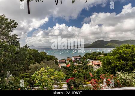 Bay view from high point in Sainte-Anne, Martinique, France Stock Photo