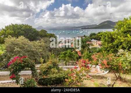 Bay view from high point in Sainte-Anne, Martinique, France Stock Photo