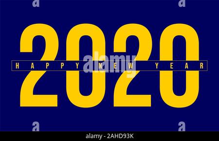 2020 Happy New Year solid background template design. editable vector for social media post, banner, brochure, poster, social media story. Stock Vector