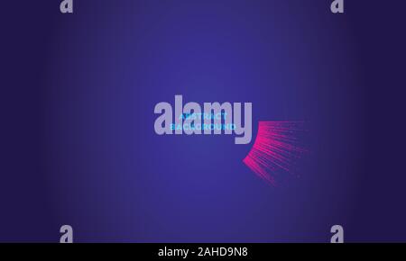 Glowing particles liquid dynamic flow. Trendy fluid cover design. Eps10 vector illustration Stock Vector
