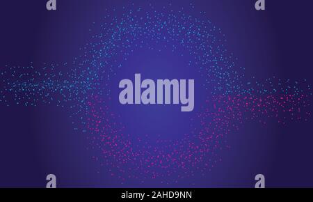 Glowing particles liquid dynamic flow. Trendy fluid cover design. Eps10 vector illustration Stock Vector