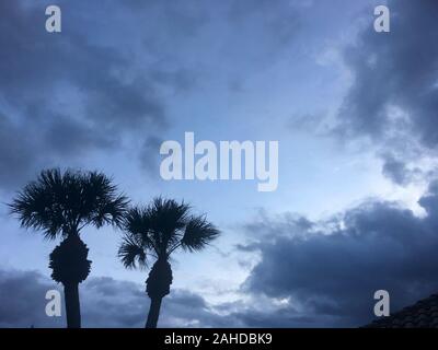 grey sky of hurricane in Florida Stock Photo