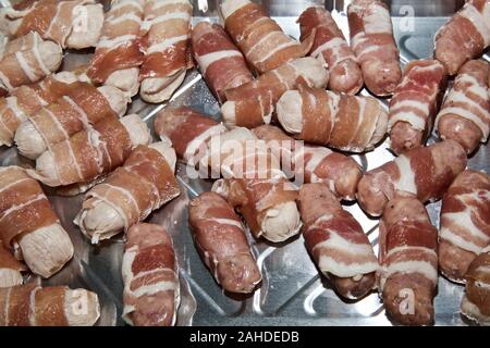 Pigs in a blankets Stock Photo