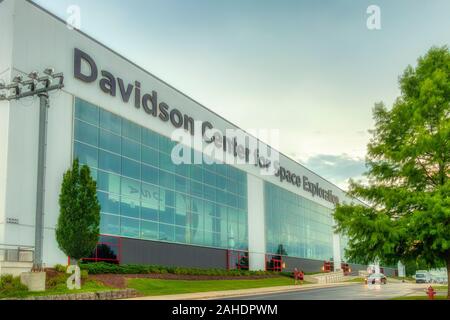 The Davidson Center for Space Exploration is a two-story, 76,000 square foot facility designed to showcase the Saturn V rocket. Stock Photo