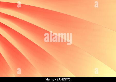 Soft curved pastel lines of orange form abstract background pattern Stock Photo