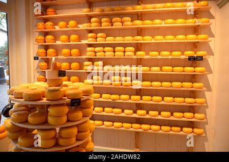 Gouda cheese store, Henri Willig Cheese Farm Store, Gouda, Netherlands Stock Photo