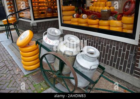 Gouda cheese store, Henri Willig Cheese Farm Store, Gouda, Netherlands Stock Photo