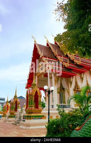 Buddhist chapel at the Wat Suwankiriket school temple in Karon, province of Phuket, Thailand.
