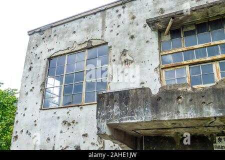 Bullet Holes on Wall Stock Photo