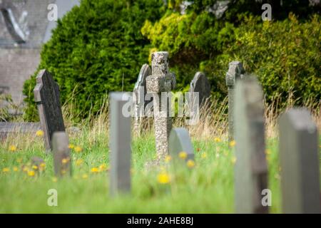 St Michael and All Angels Church and surrounding area, Hawkshead, Lake District, United Kingdom Stock Photo