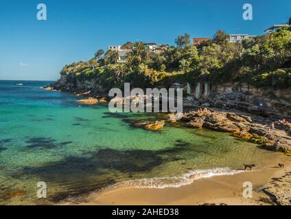 Beautiful view of one of the many beaches along the Bondi to Coogee coastal walk in Sydney