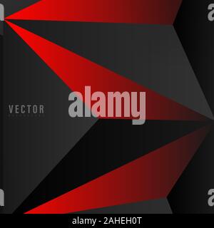 Abstract geometric vector background. shape triangle with color gradient , red , gray, and black . Vector Illustration For Wallpaper, Banner Stock Vector