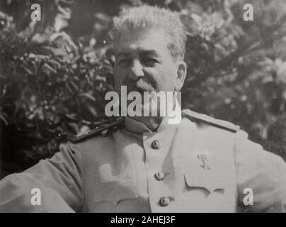Soviet leader Joseph Stalin at the Postdam Conference (Potsdam, Germany, 17 July - 2 August, 1945) Stock Photo