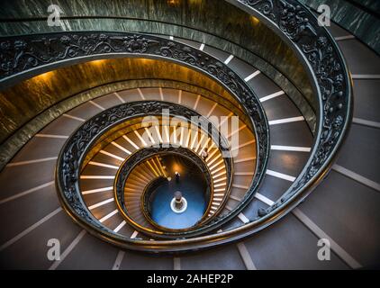 Vatican - Oct 16, 2018. Bramante Staircase in Vatican Museums. The double helix staircase is the famous travel destination of Vatican and Roma. Stock Photo