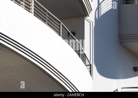geometries of modern building between curves and straight lines Stock Photo