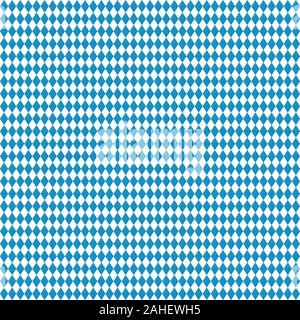 Oktoberfest background with seamless blue white checkered pattern Stock Vector