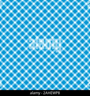 Oktoberfest background with seamless blue white checkered pattern Stock Vector