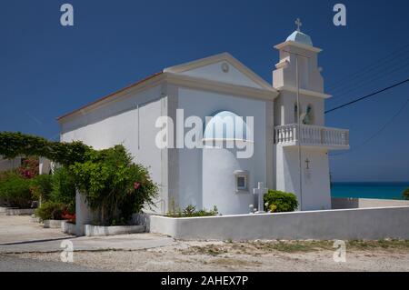 Agios Stefanos church in North-West Corfu, Greece Stock Photo