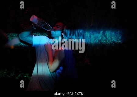 Actor / Singer / Reality TV Star William Raymond Norwood Jr. aka Ray J and model on set of Ray J & Kid Ink 'Drinks In The Air' Music Video in Los Angeles, California. Stock Photo