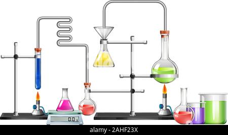 Science lab with many equipments illustration Stock Vector Image & Art ...