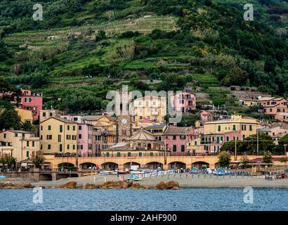 Monterosso al Mare, Cinque Terre, UNESCO World Heritage Site, Liguria, Italy Stock Photo